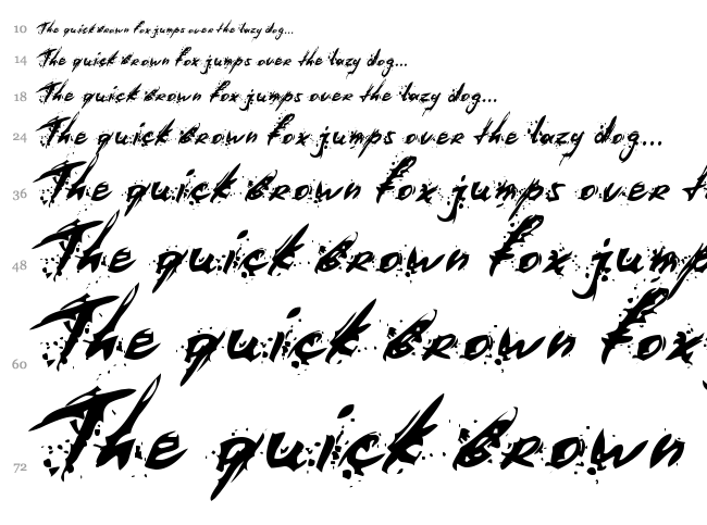 Last Words from Earth font waterfall